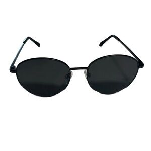 Australia QUAY Loop Me In Round Sunglasses Black On Black 54-17-140